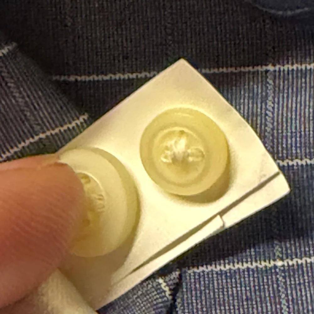 Banana Republic Navy and White Windowpane Dress‎ Shirt